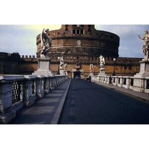 Kodak 35mm 1950s Red Border Kodachrome, Castel Sant'Angelo #2, Rome Italy